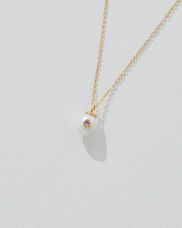 Birthstone Pearl Pendant June