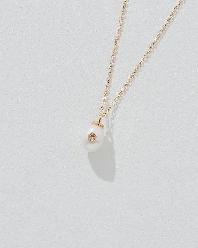 Birthstone Pearl Pendant October