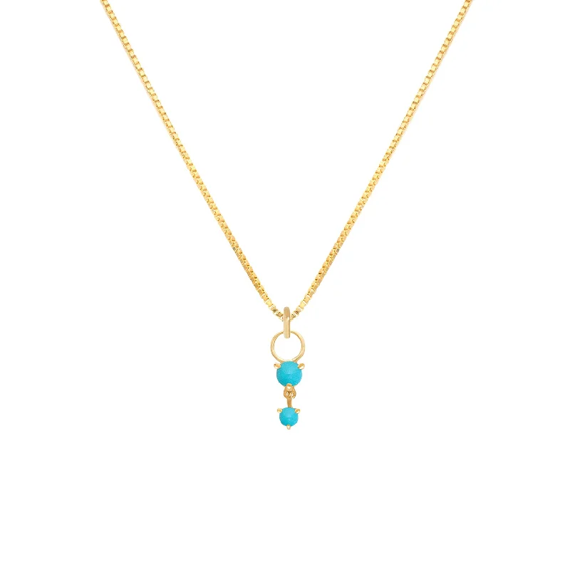 Deux Drop Necklace | Turquoise