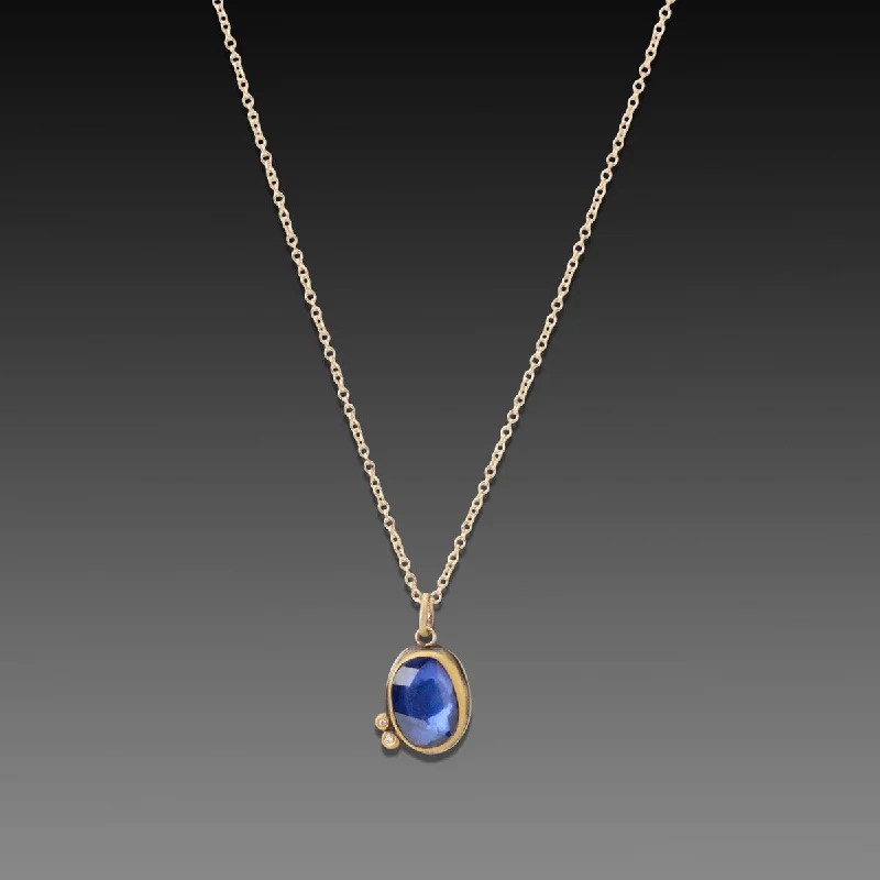 Sapphire Necklace with Diamonds