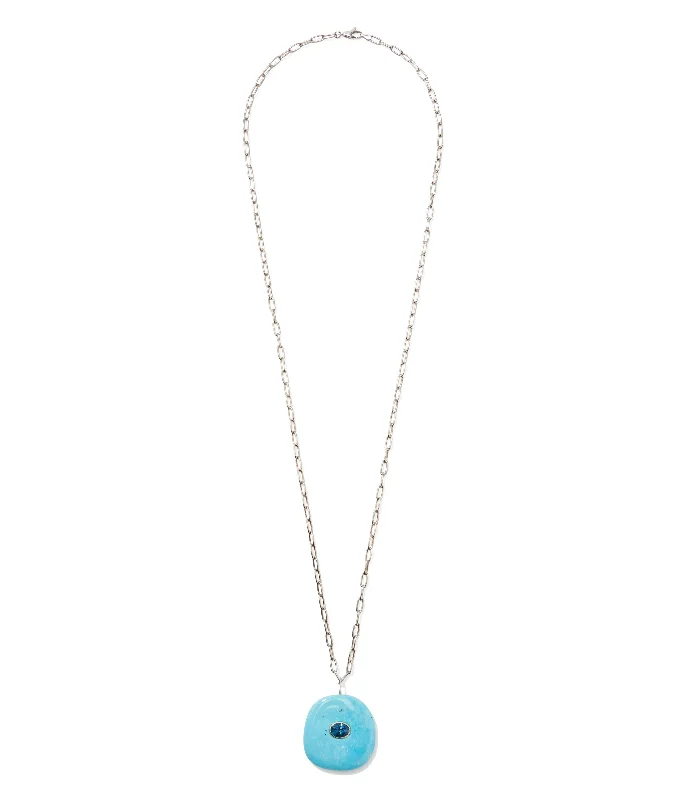 Sterling Silver Turquoise Pendant Necklace