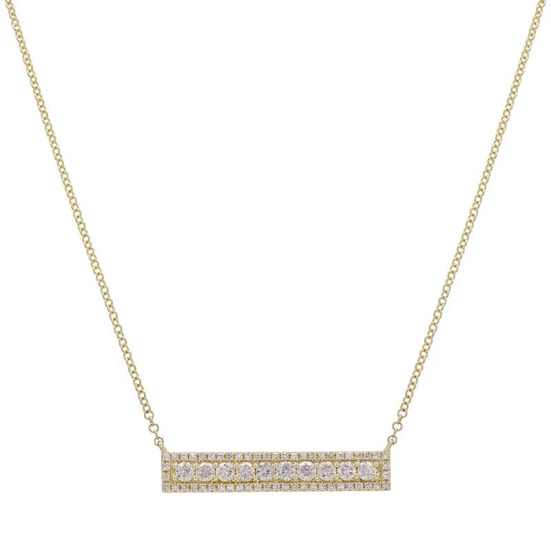 Waitlist: Diamond Halo Bar Necklace