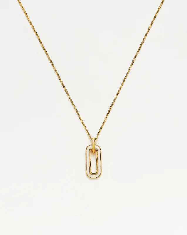 Enamel Haze Ovate Pendant Necklace