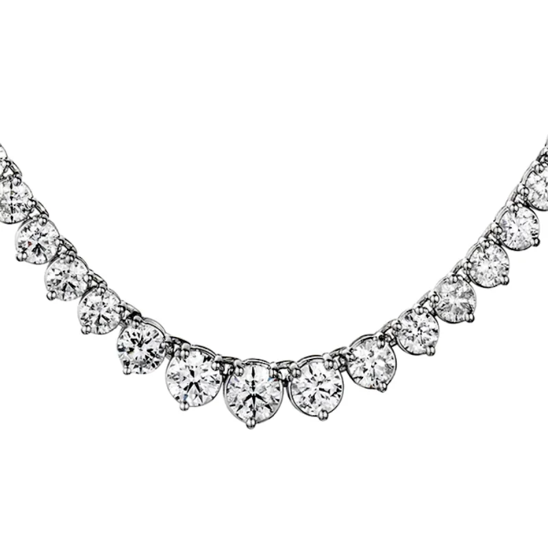 GRADUATED LAB GROWN DIAMOND TENNIS NECKLACE