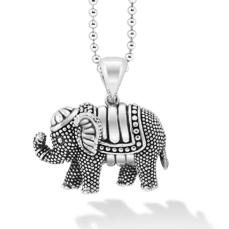 Lagos Sterling Silver Elephant Pendant Necklace