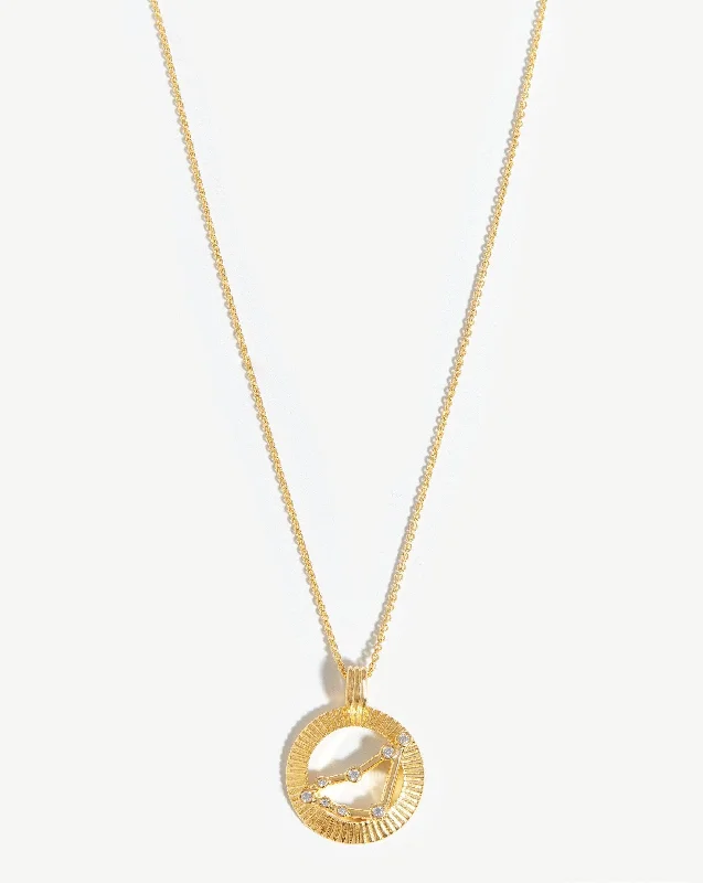 Zodiac Constellation Pendant Necklace - Capricorn| 18k Gold Vermeil/Capricorn