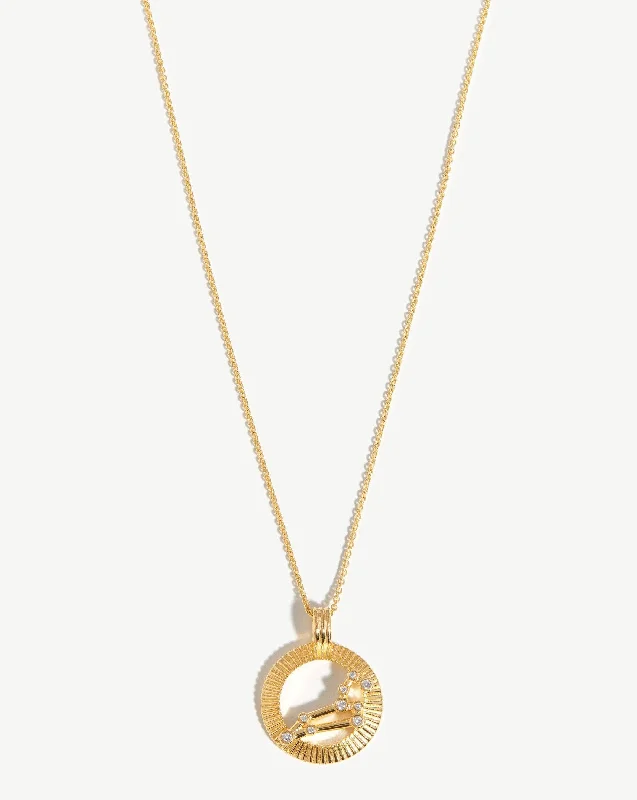 Zodiac Constellation Pendant Necklace - Leo | 18k Gold Vermeil/Leo