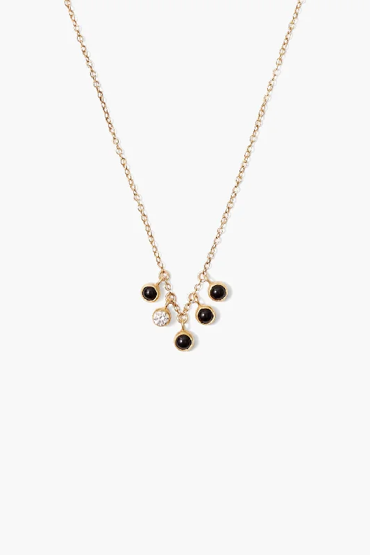 Delilah Charm Necklace Onyx mix