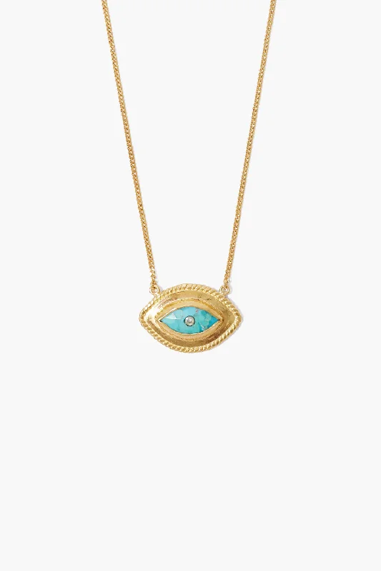 Mariya Evil Eye Necklace Turquoise