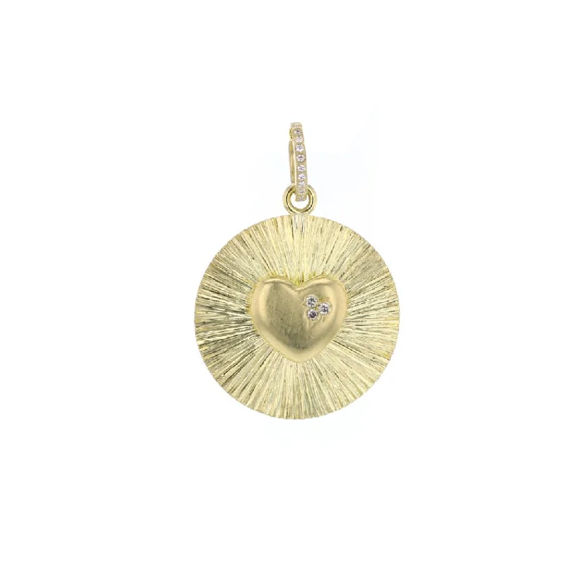 0.12 ctw Diamond Heart Medallion Pendant