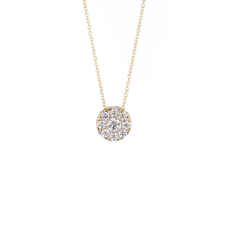 1.31 ctw Diamond Cluster Pendant Necklace