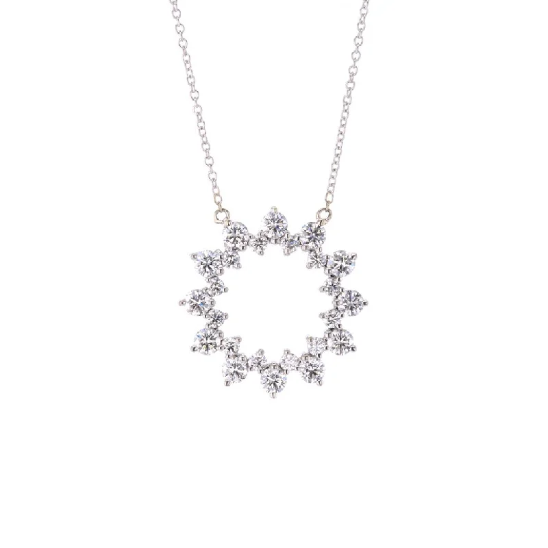 1.80 ctw Diamond Open Circle Necklace