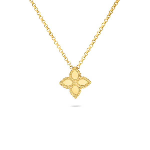 18K YELLOW GOLD PRINCESS FLOWER SMALL NECKLACE