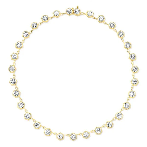 Round Diamond 6-Prong Necklace in 18kt Yellow Gold