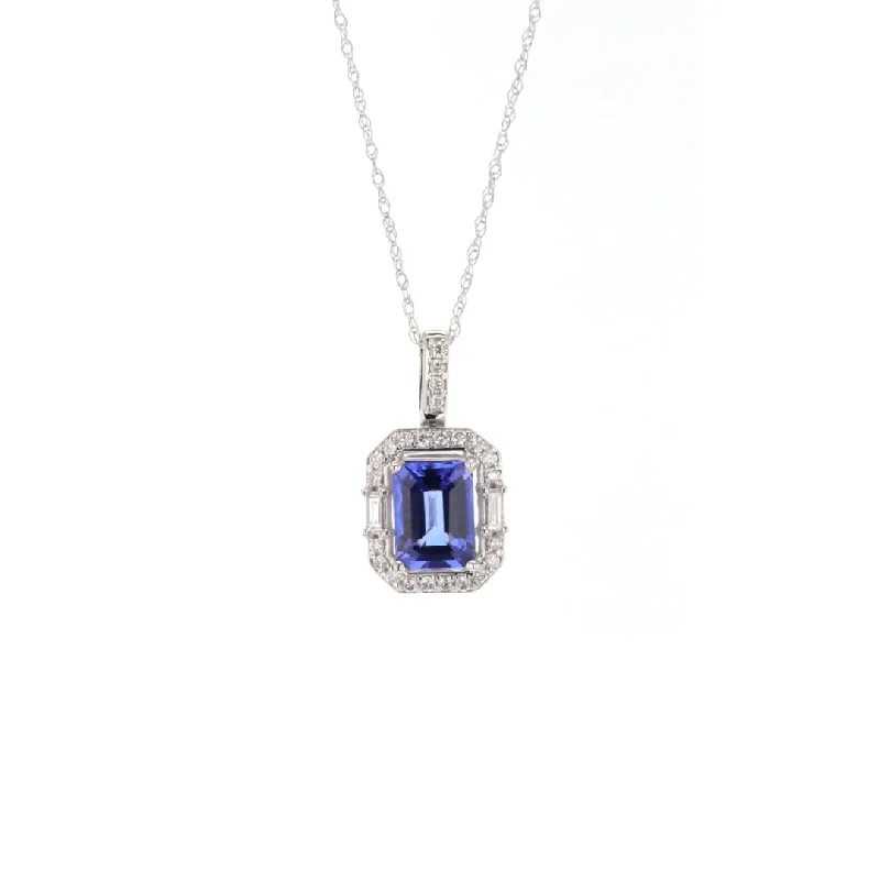 18" Tanzanite & Diamond Pendant Necklace | M10272568