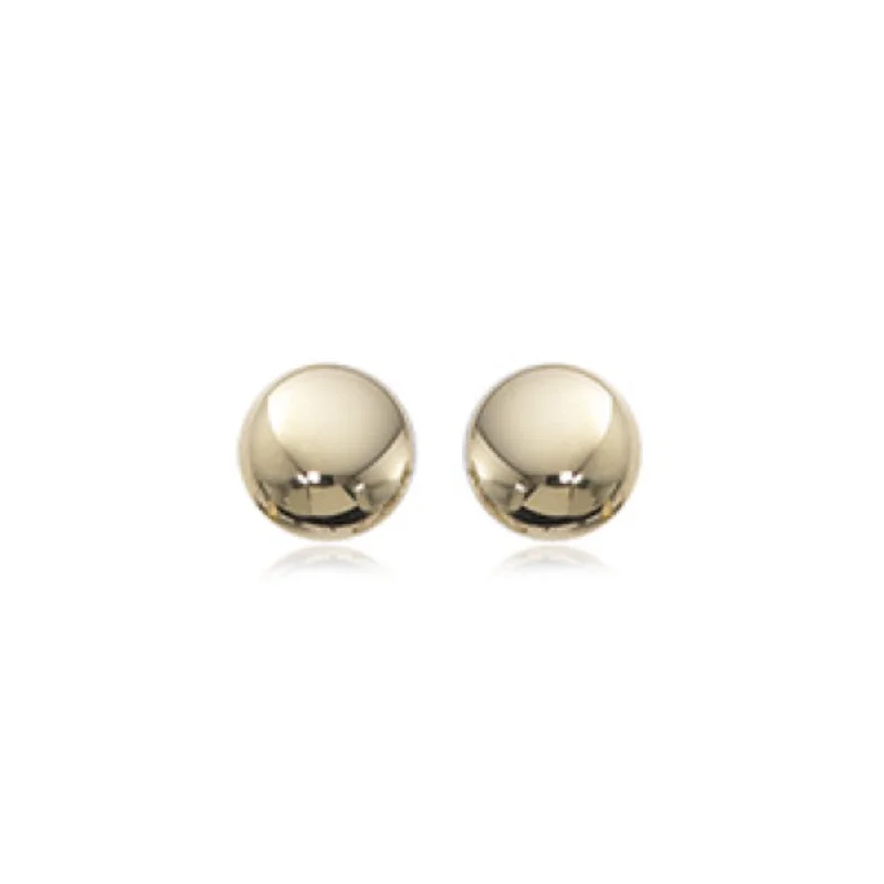 14k Gold 5mm Flat Ball Studs Earrings