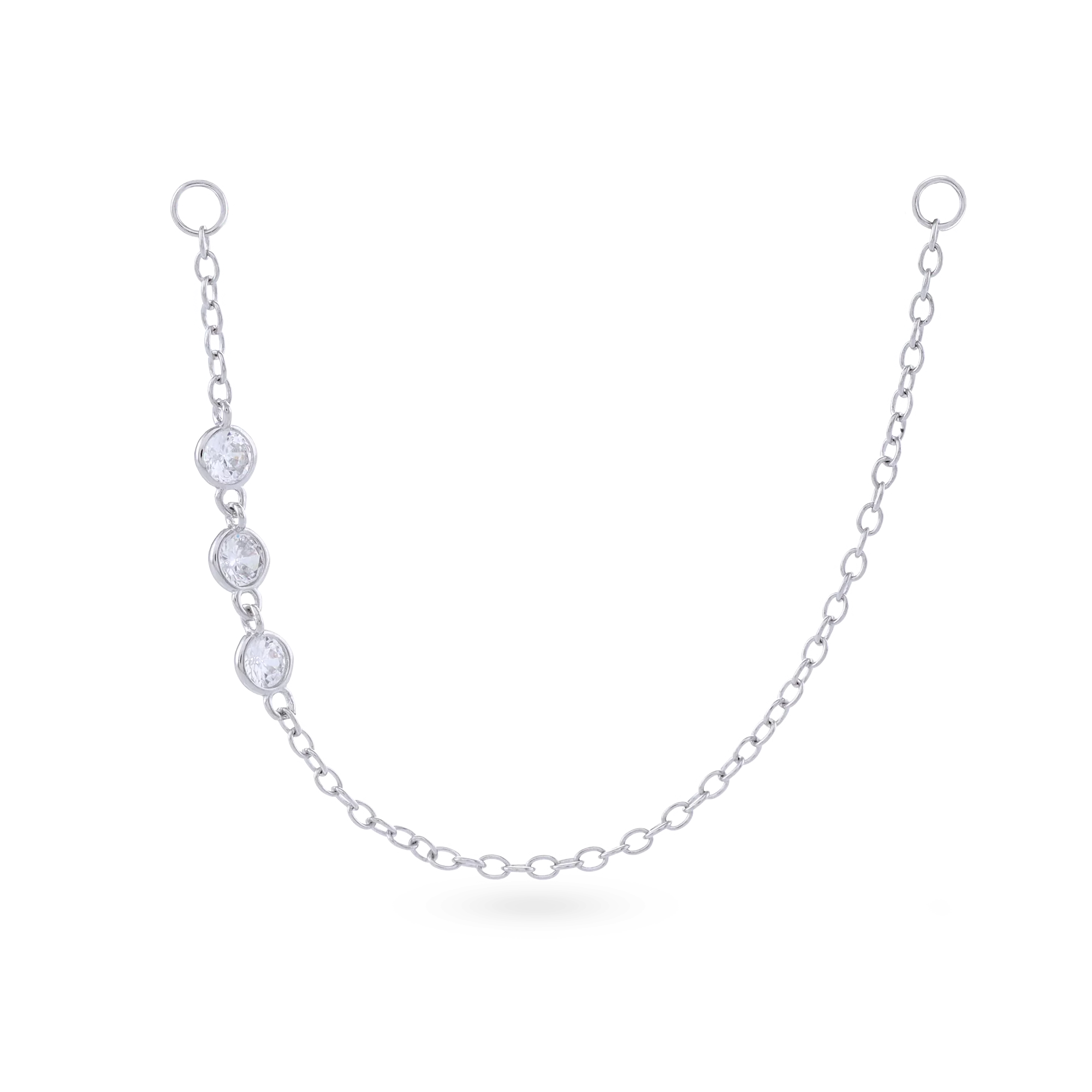 THE TRIO DIAMOND EARRING CHAIN