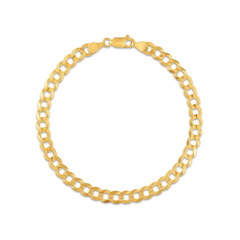 10KT Yellow Gold 8.5-inch 5.7MM Curb Bracelet