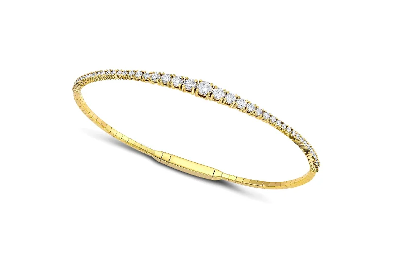 18kt Yellow Gold 1.25 ctw Diamond Bangle Bracelet