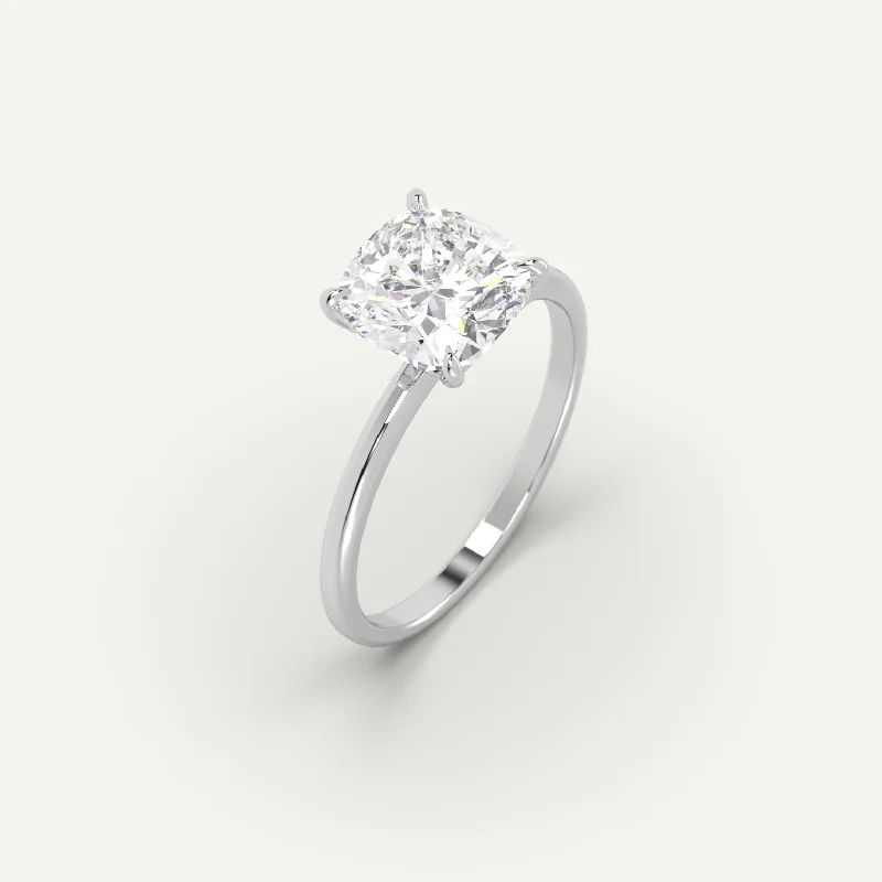 3 carat Cushion Cut Diamond Ring