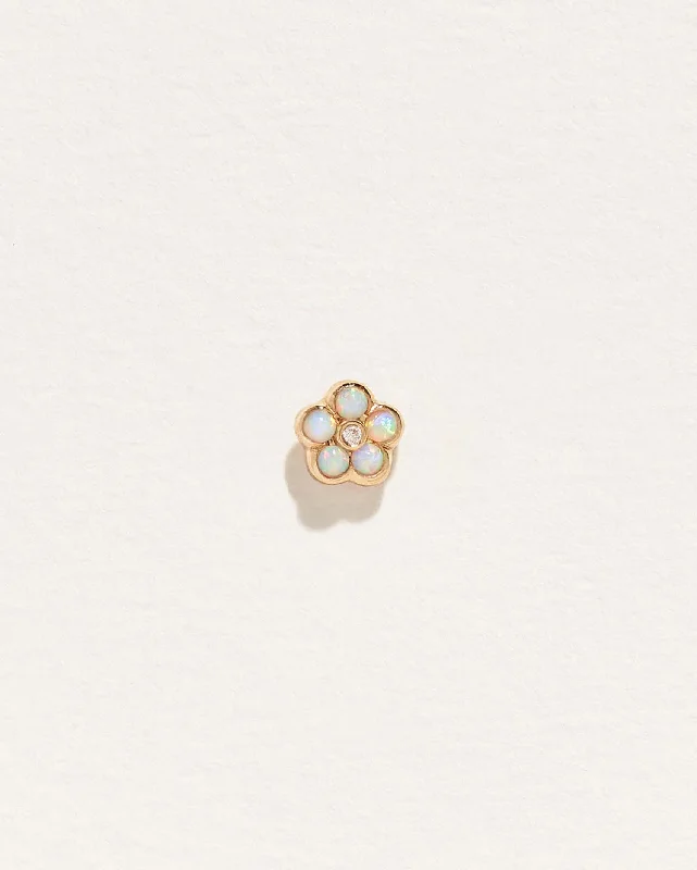 Bezel Flower Stud