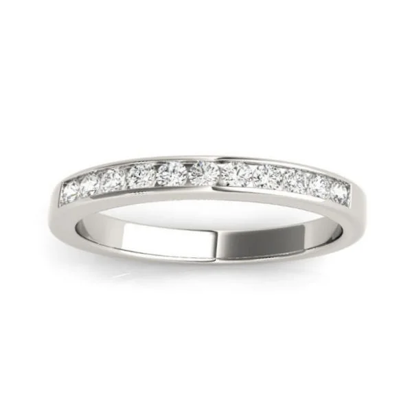 Classic Channel Set White Gold Diamond Band