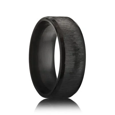 ECORCE | Men's Black Ring | Black Zirconium | 6mm, 7mm & 8mm