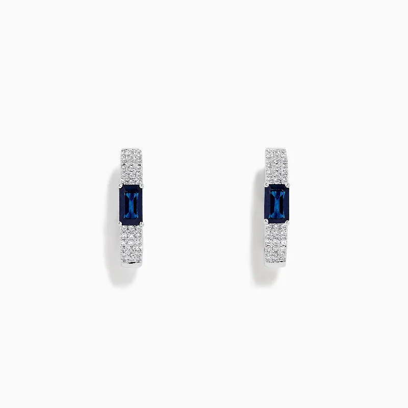 Royale Bleu 14K White Gold Sapphire and Diamond Earrings