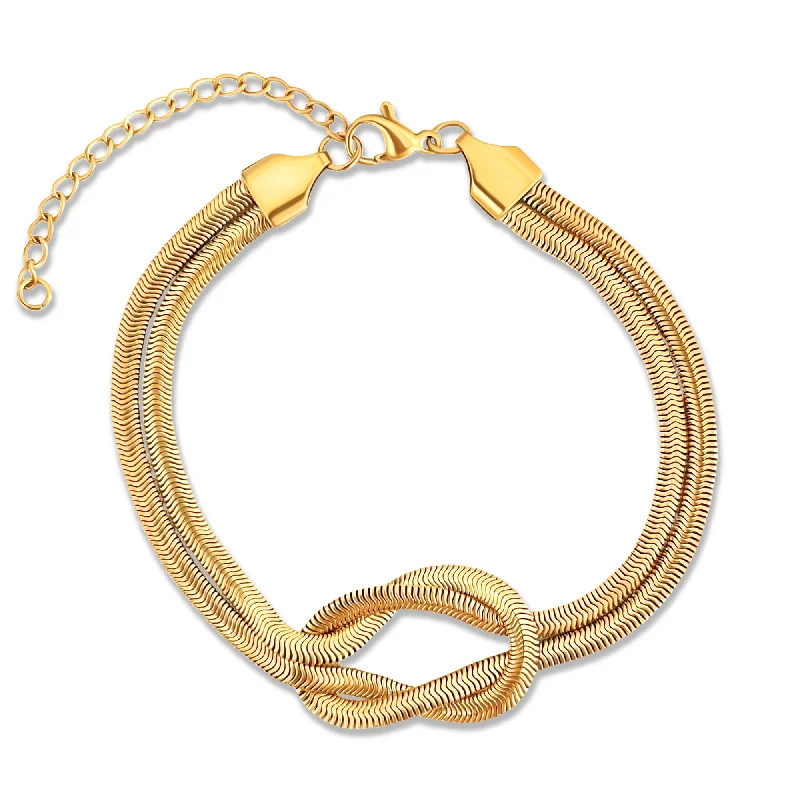 Ellie Vail - Rhodes Knotted Snake Chain Bracelet