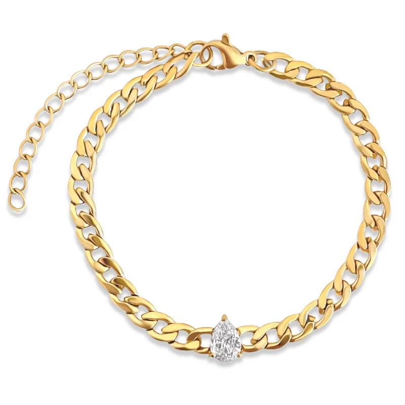 Ellie Vail - Skylar Pear Chain Bracelet