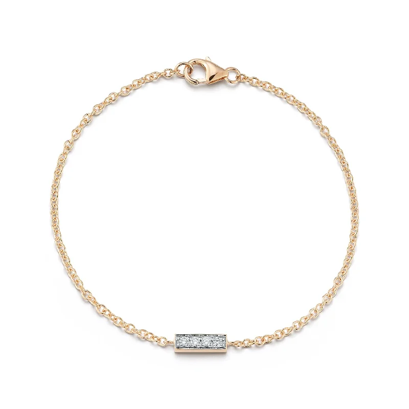 WF CLASSIC 18K GOLD AND DIAMOND BAR BRACELET