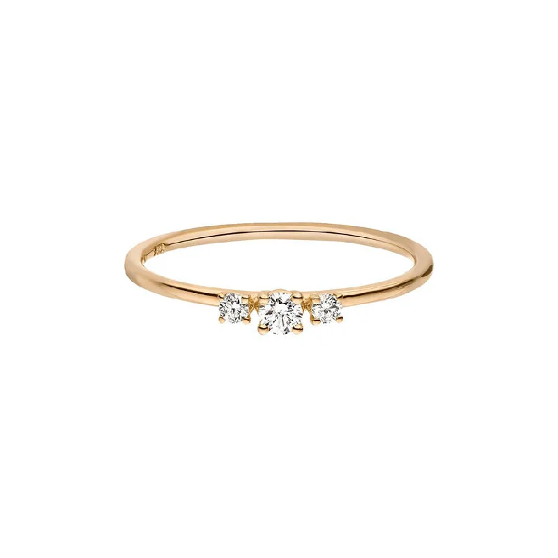 Wilderness Trilogie 18K Gold Ring w. Lab-Grown Diamond