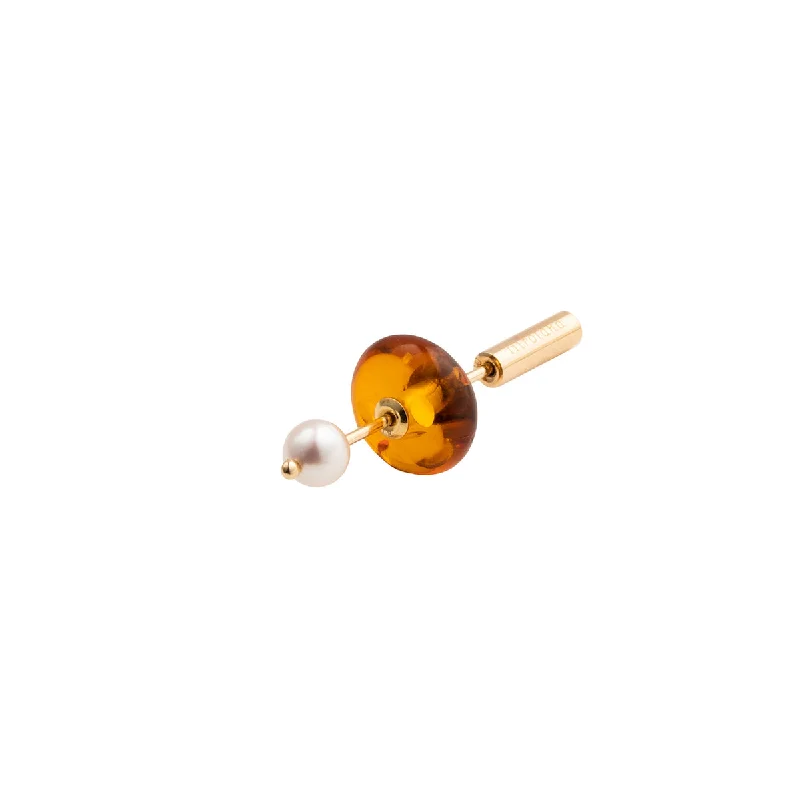 "Mini Spear" Earring, Amber