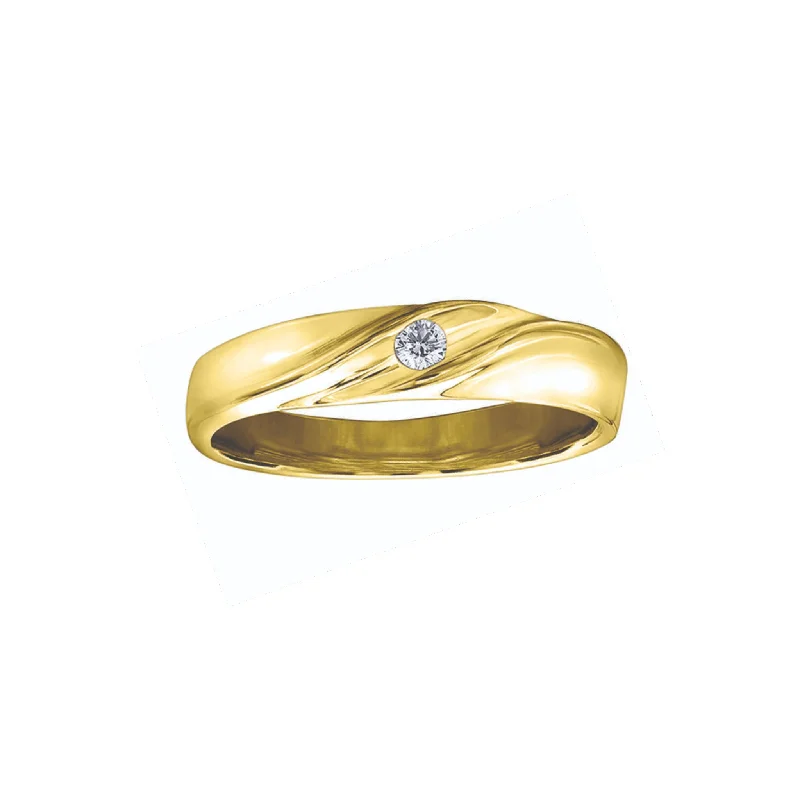 90D00G Solid 10KT Yellow Gold .08CT TW Canadian Diamond Ring