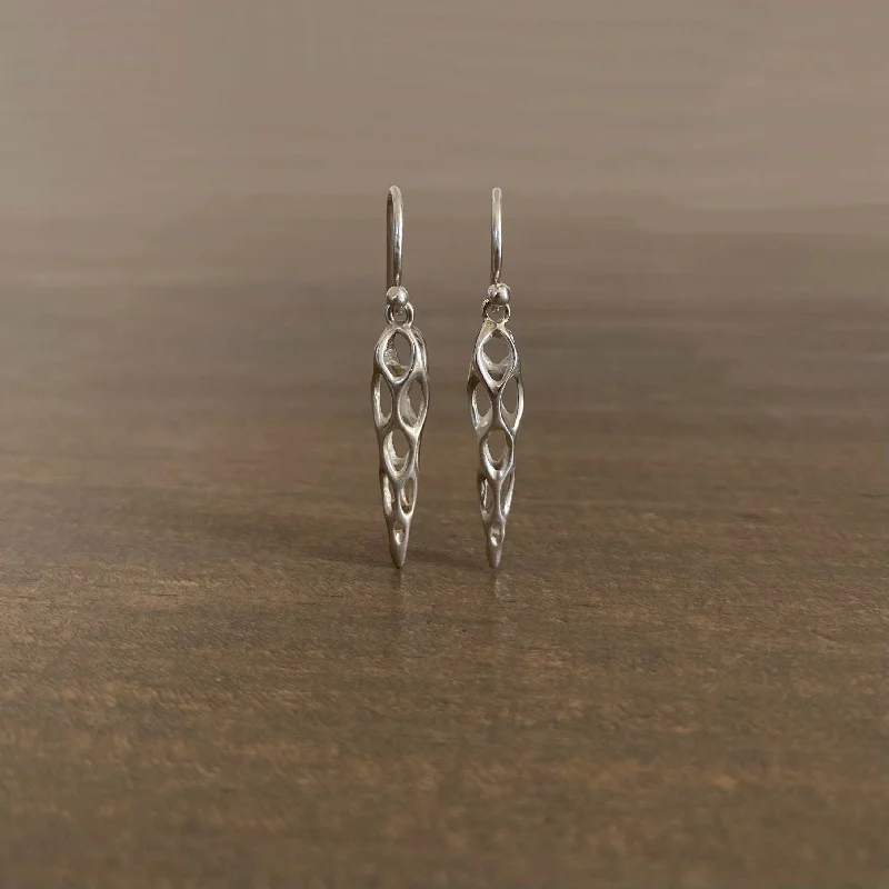 Small Silver Cholla Earrings