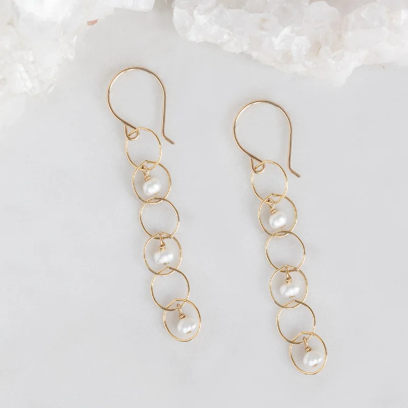 The Pearl Party Drop Earrings | Gold Filled