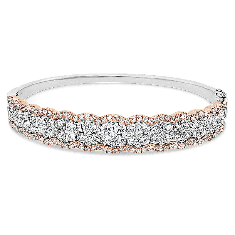 Diamond Two-Tone Bangle Bracelet