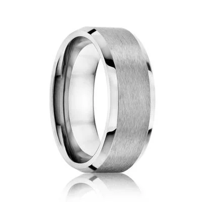 WYATT | Men's Wedding Ring | Tungsten | Satin Finish | 6mm & 8mm