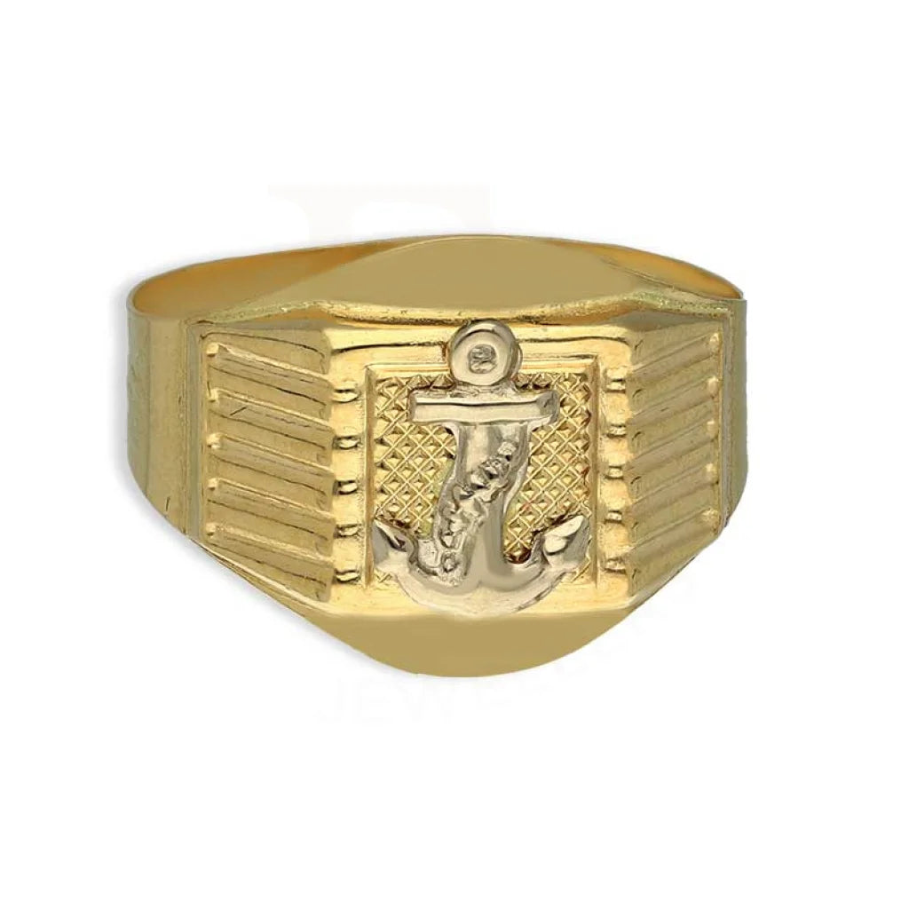 Gold Anchor Men's Ring 18KT - FKJRN18K3811