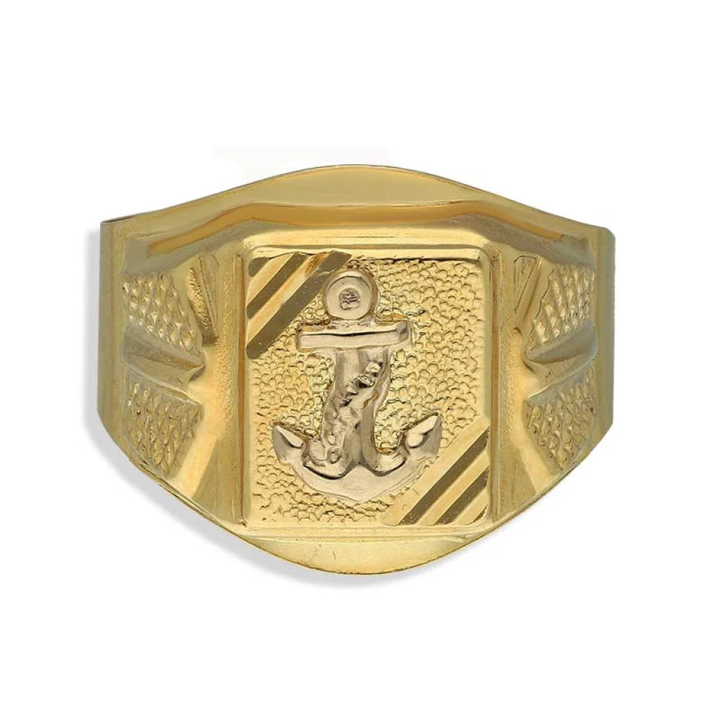 Gold Anchor Men's Ring 18KT - FKJRN18K3818